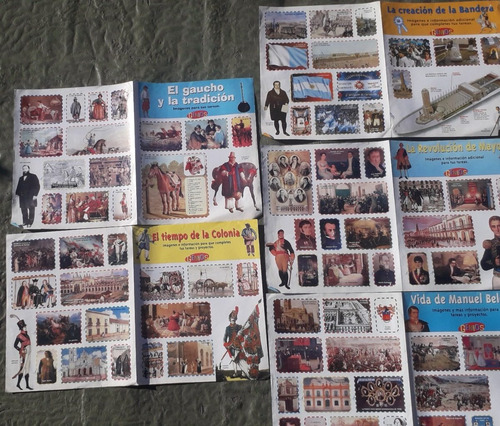 Lote Por 5 Laminas Revista Antigua * Genios * Para Recortar