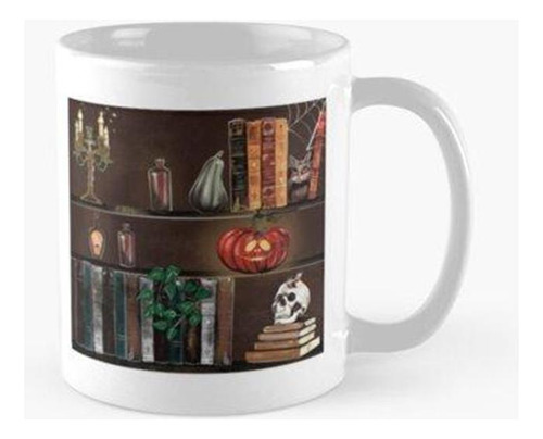 Taza Estantería De Halloween Con Calabaza Calidad Premium