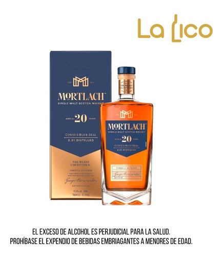 Whisky Mortlach 20 Años 700ml - mL a $2426