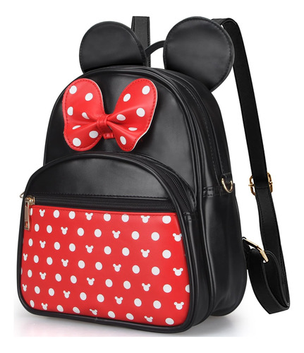 Dksyee Linda Mochila Roja Niña Bowknot Lunares Mini Mouse Y