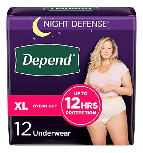 Depend Night Defense Ropa Interior Para Incontinencia Adulta