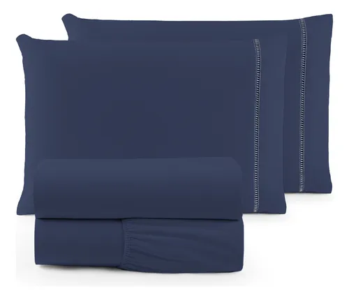 comprar Conjunto Lençol Solteiro 2 Pcs Com Fronha Cama Box 400 Fios