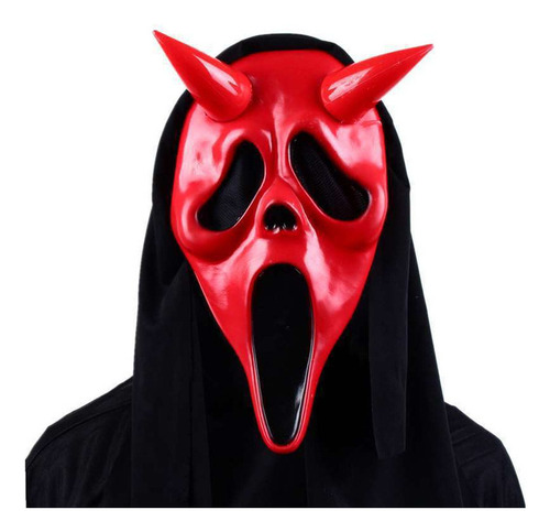 Máscara Facial De Fantasma Gritando Divertida Halloween Cos