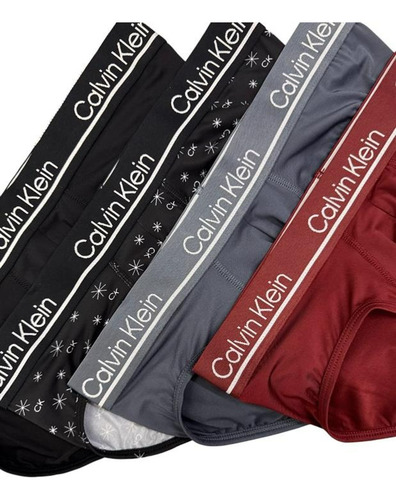Boxers Brief Calvin Klein Negro/rojo 4 Pack De Microfibra