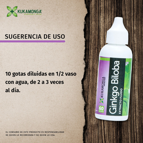 Extracto Fluido 100% Natural - 60 Ml Gikgo Biloba