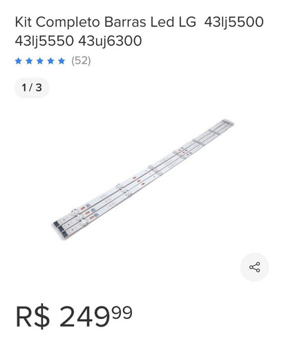 Smarttv LG 43 Lj5550 (peças P Reposição)