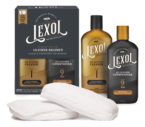 Lexol - Kit De Limpiador Y Acondicionador De Cuero, Siste