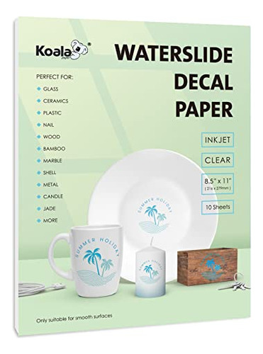 Koala Waterslide Decal Paper Inkjet Clear, 10 Hojas De ...