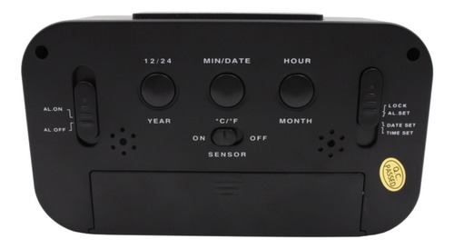 Reloj Despertador Con Pantalla Led, Fecha Y Temperatura