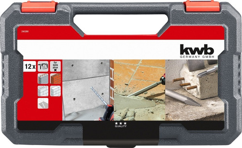 Imagen 3 de 9 de Set Kwb Sds Punto/cincel 12 Piezas