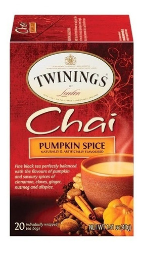 Twinings chai Tea Pumpkin Spice -- 20 Tea Bags