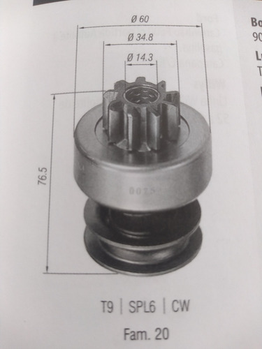 Bendix Do Mot/partida Wapsa Mercedes C/ Motor 321 12/73...