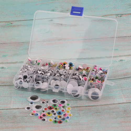 1100pcs Ojos De Seguridad Autoadhesivo Movible Plástico