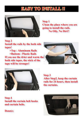 Imagen 10 de 10 de 2pcs 70x49 Ajustable Vip Cortina De Ventana De Coche Parasol