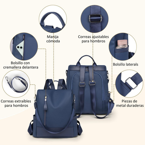 Mochila Para Mujer Antirrobo Mochila De Viaje Casual Bolsa