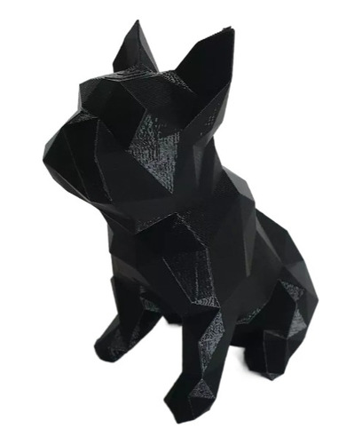 Bulldog Francés Poligonal Impreso En 3d