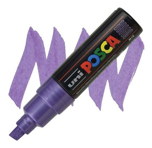 Uni Posca Marcador Pc-8k X Unidad Color Violeta Metálico Color de la tinta Violeta Metalico