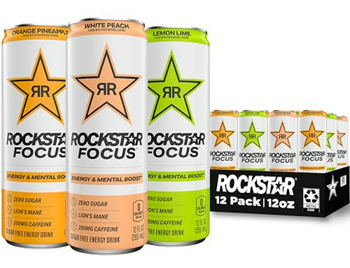 Combo Bebida Energética Rockstar (pack 12 Latas)