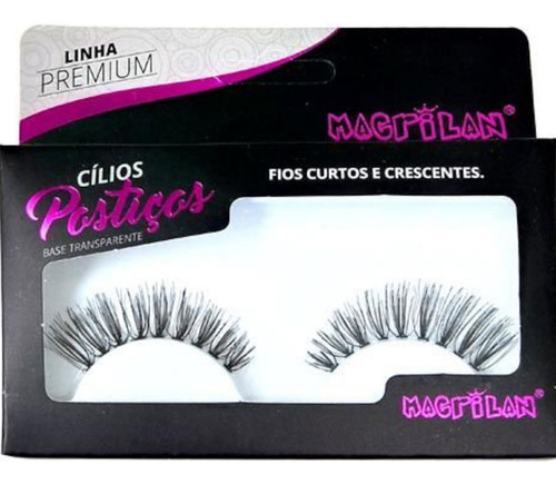 Imagem 4 de 10 de Kit 3 Pares Cílios Postiços Macrilan Cl4-4 Curtos E Crescent