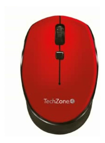 Techzone Mouse Tz19mou01-inar Optico Nano Usb Botones Rojo