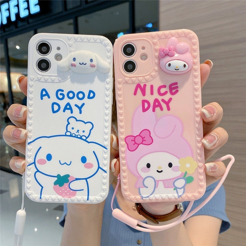 Funda Carcasa Para iPhone Sanrio Cinnamoroll My Melody Con C