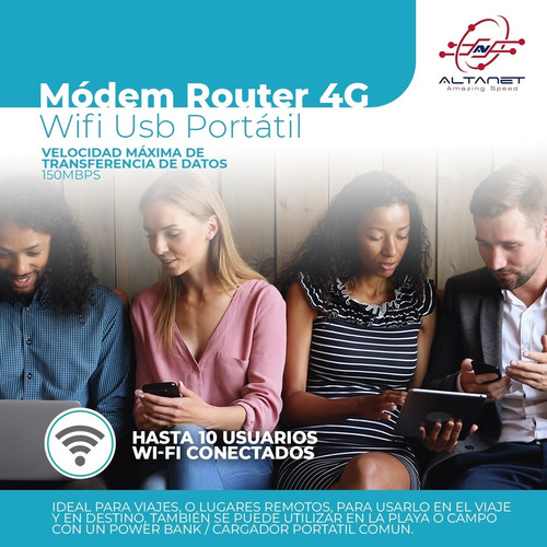 Imagen 4 de 7 de Modem Router Usb Portatil 4g Lte Gsm Chip Wifi Auto Casa