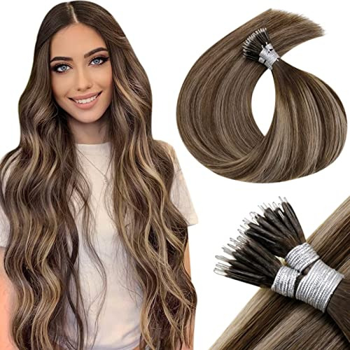 Laavoo 22  Nano Loop Extensiones De Pelo Humano Gm8sh