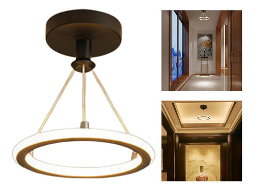 Lámpara De Techo Led Candelabro Moderno Lámparas Negro