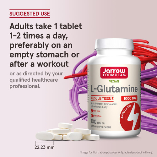 Suplemento Jarrow Formulas L-glutamina 1000 Mg 100 Comprimid