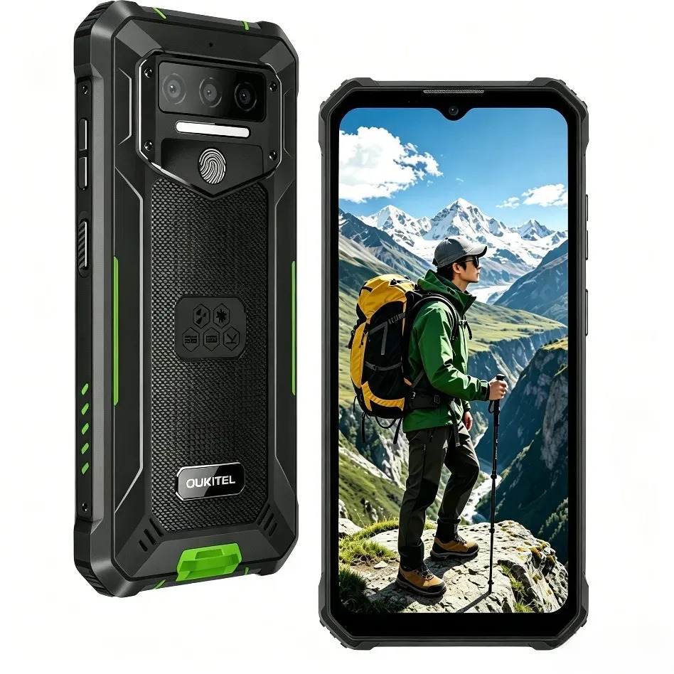 Oukitel Wp23s Celular Robusto Nfc 10600mah Verde Dual Sim 4gb(+12GB) Ram 64gb(expandible 1tb) Rom Android 15 Con Gps/huella
