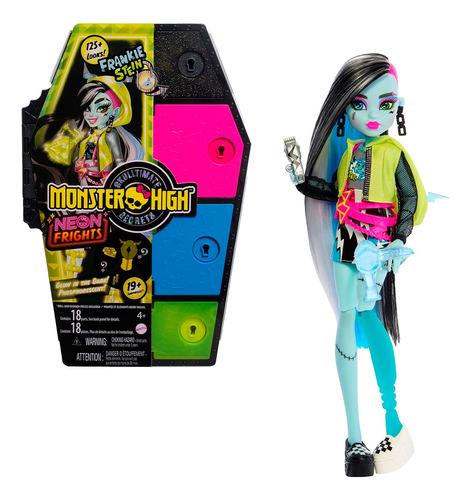 Monster High Frankie Stein Muñeca Y Accesorios Neon Frights