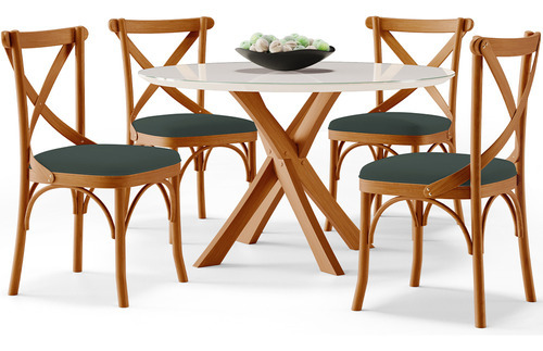 Kit 06 Cadeiras Para Sala de Jantar e Estar Living Estofada Ávila L02 Suede Verde Musgo