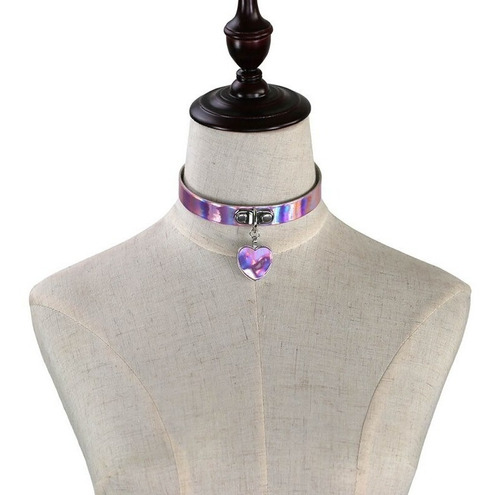 Collar Choker Gargantilla Punky Colgante Corazon Mujer Moda