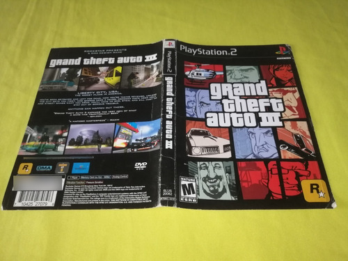 Portada Original Grand Theft Auto 3 Ps2 Playstation 2