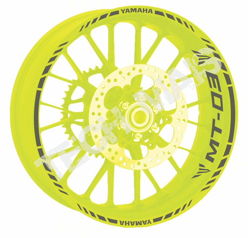 Imagem 3 de 6 de Kit Adesivos De Rodas Friso Yamaha Moto Mt-03 Mt 03 Slider