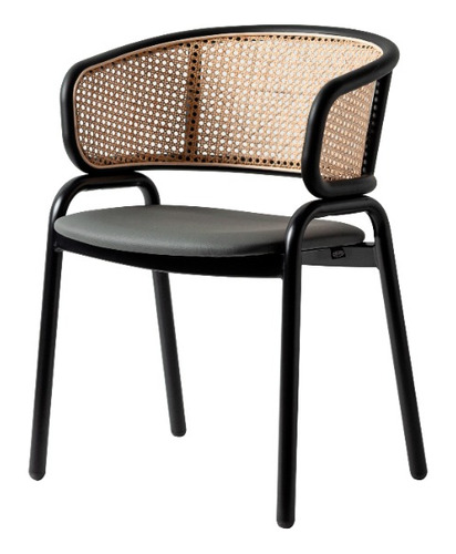 Silla Polipropileno Rattan Y Tela Cinque By Prombel