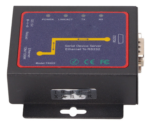Convertidor Rs232 A Ethernet Rj45 10/100m, Velocidad De Dato
