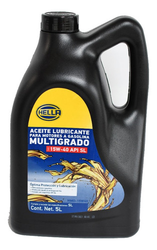 Aceite 15w40 Mineral Multigrado Para Motor Gasolina 5 Litros