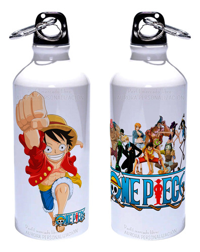 Caramañola One Piece Anime Botilito Botella Aluminio 600ml