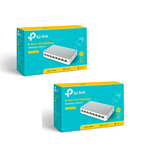2 Pzas. Switch 8 Puertos 10/100 Tl-sf1008d Tp-link Puebla