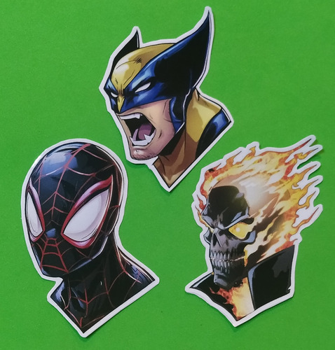 23 Calcomanías 10cm Marvel Spiderman Hulk Iron Man Flash