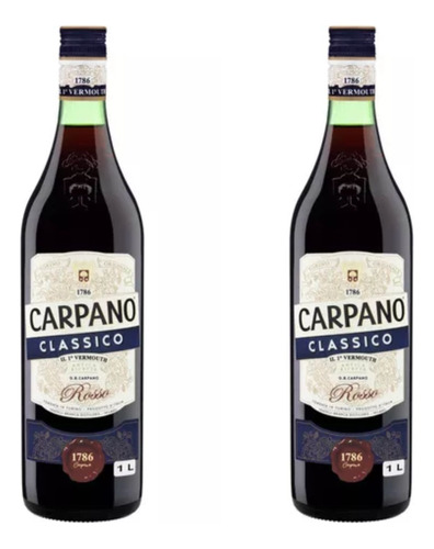 Kit Com 02 Unidades - Vermouth Carpano Classico 1l Selo Ipi
