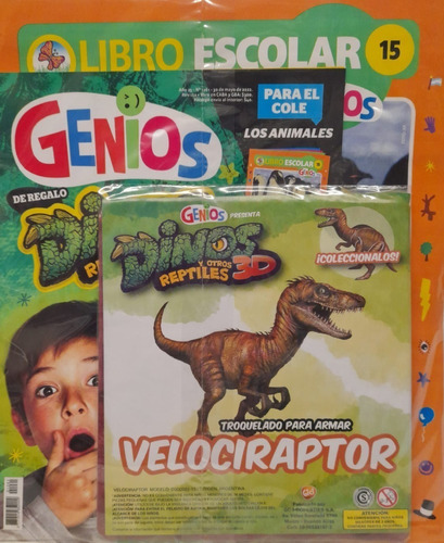 Revista Genios - Libro Escolar 15 - Dinos Y Otros Reptiles