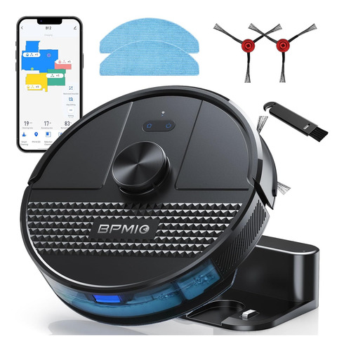 Bpmio Robot Aspirador Y Mopa Combo 4500pa Max Succión Con...