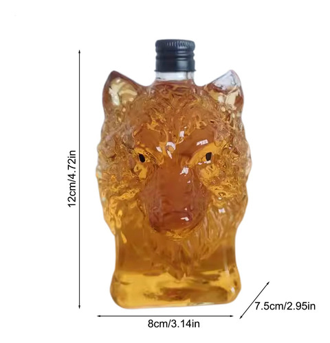 Botella De Whisky Wolf Head Wine Cup Aesthetic Collectible W