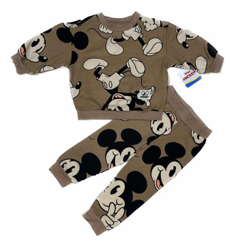 Conjunto Sudadera Y Pants Afelpado. Mickey Mouse Original