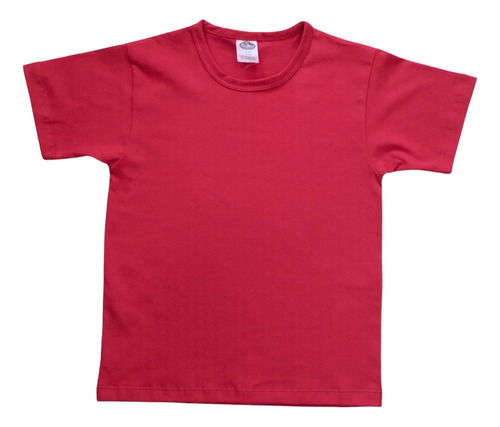 Remera Lisa Infantil 100% Algodòn Basica De Cuello Redondo