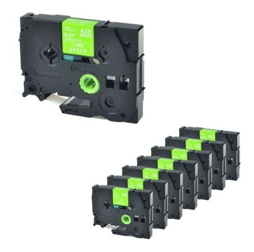 Imagen 1 de 5 de 8pk Tze-mqg35 Blanco En La Cinta De La Etiqueta Verde De Cal