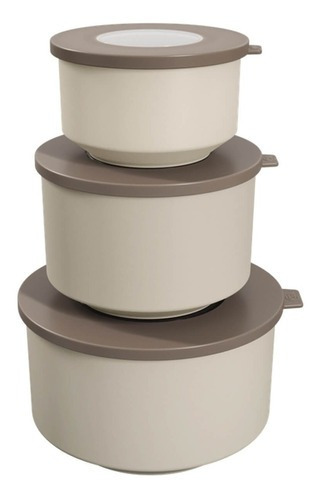 Conjunto De 3 Potes Com Tampa Coza Visor Transparente Hoop