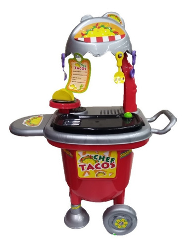 Cocinita Carrito De Tacos 5405s1 Mytoy Color Rojo